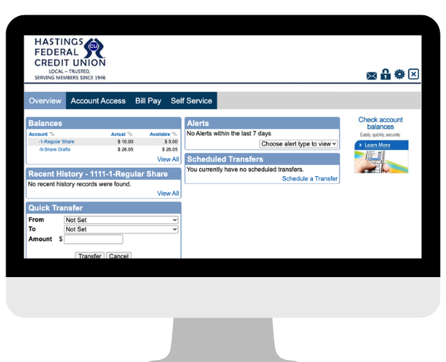 hastings federal credit union login